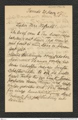 Nachlass Franz Steindachner, Brief von Haberer an Franz Steindachner (20.03.1907), Inv.Nr. 193.10, Seite 1